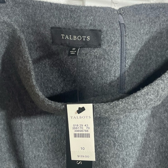 NWT TALBOTS Women's Wool Blend Gray Pencil Skirt Size 10 - Picture 3 of 4